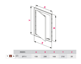 Awenta Inspectieluik Wit 15 x 20 cm DT11