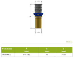 APE Buiseind Recht 20-15mm Pers x Spie ARL1500913