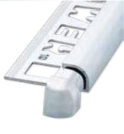 NOZOX Bullnose Hoekstuk  Alu white coated 6mm 2x OX-P000700135