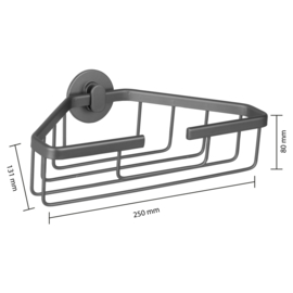 Wire Basket Gun Metal 25 x 13,1 x 8,1 cm. 3410002