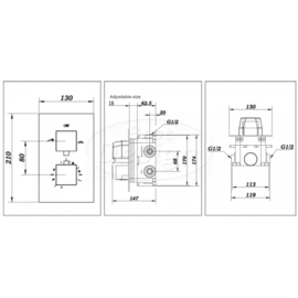 Best Design Piazza P300x300 One-Pack Inbouw Regendoucheset 4006850