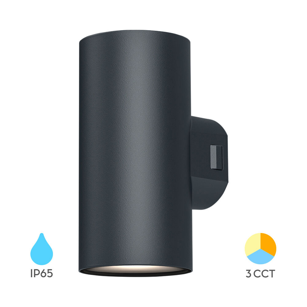 Braytron VEKTA D WL.2 Grey 2x9W 3IN1 IP65 Wall Light