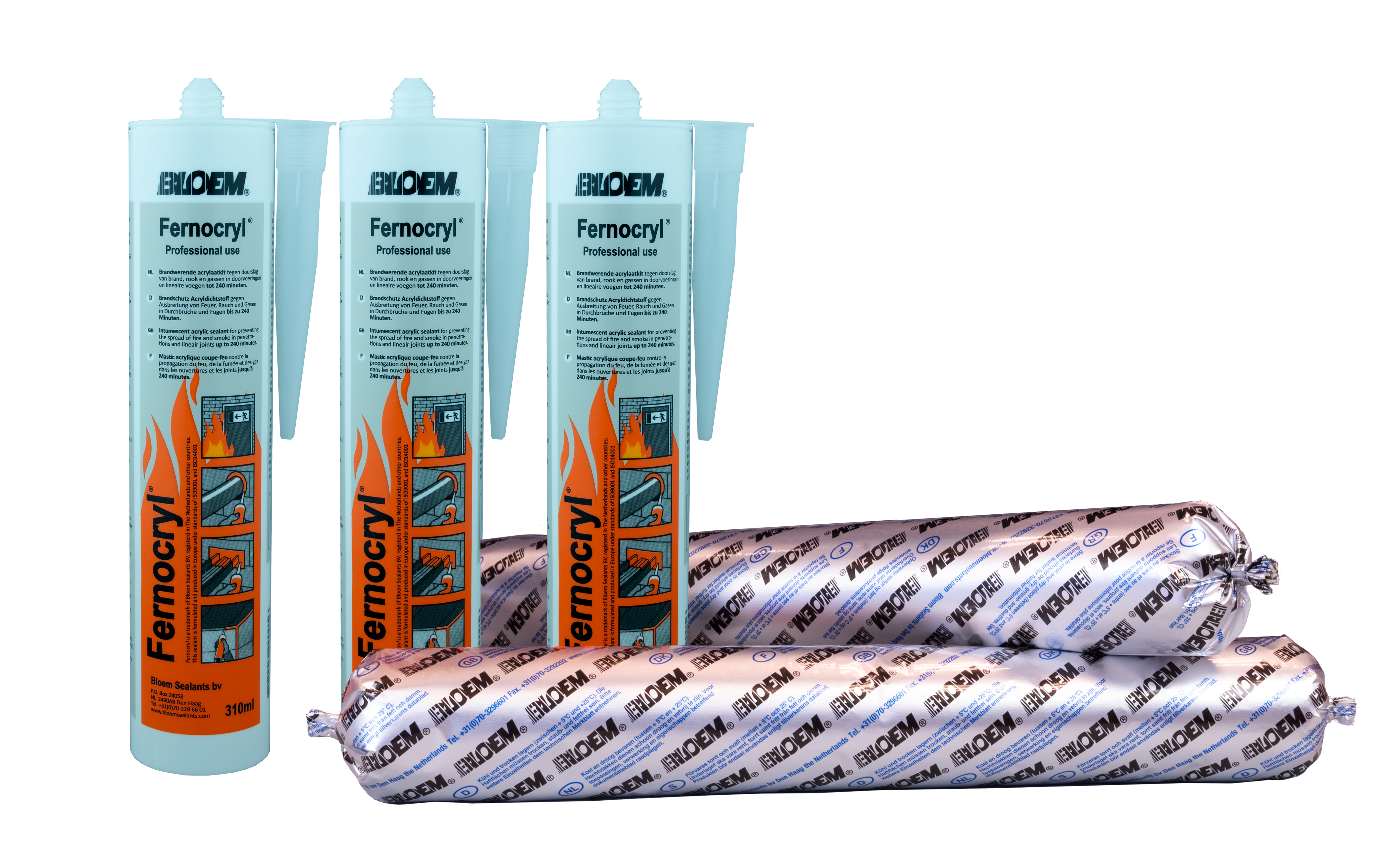 Fernocryl Brandvertragende Acrylkit Wit 310ml K229010310F