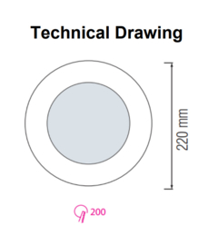 Horoz ALEXIS-24 24W Wit 3CCT
