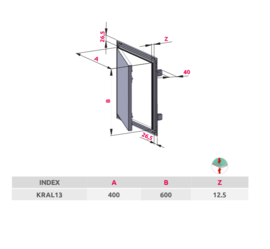 Awenta Inspectieluik GIPS 40 x 60 cm. KRAL13