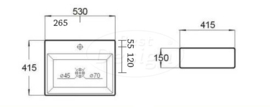 Best Design Wastafel BESTONE 53x41,5x15cm Wit