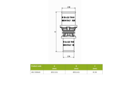 APE ARL1300640 Verloop Recht 5032 Pers Messing RVS
