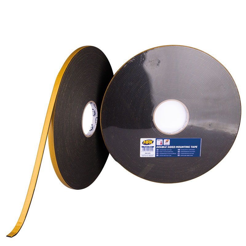 HPX Dubbelzijdige bevestigingstape 12mm x 25m Antraciet DA1225