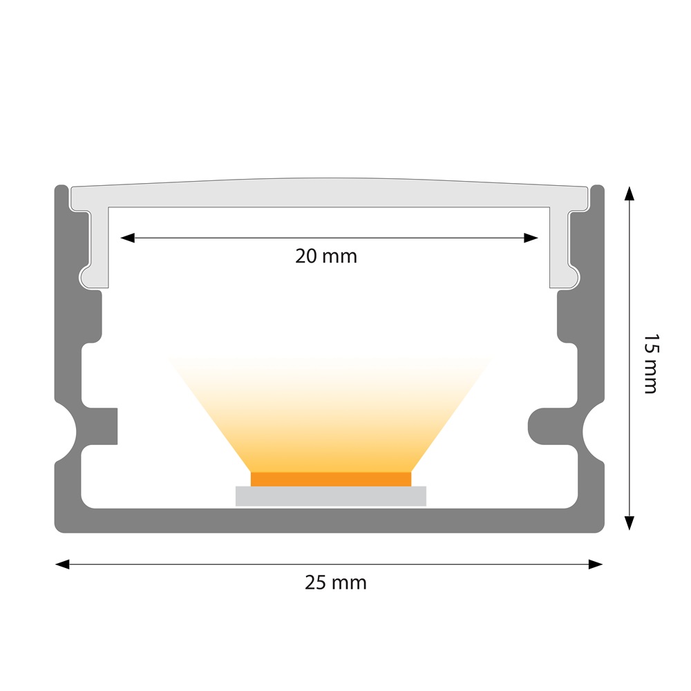 Leddle 2m LED Profile Multi WHITE Alu LDP