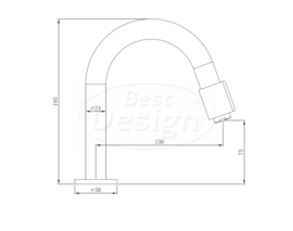 Best Design Ore-Dimpel Toiletkraan RVS-304 4001260