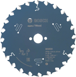 Bosch Expert Cirkelzaagblad Wood 165x20x2.6 / 1.6 x 24T 2608644022