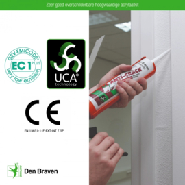 Zwaluw Acryl Anti-Crack 310ml Wit 30615174