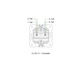 Telefoon 2x Cat3 inbouwdoos 90960033 Karre Wit