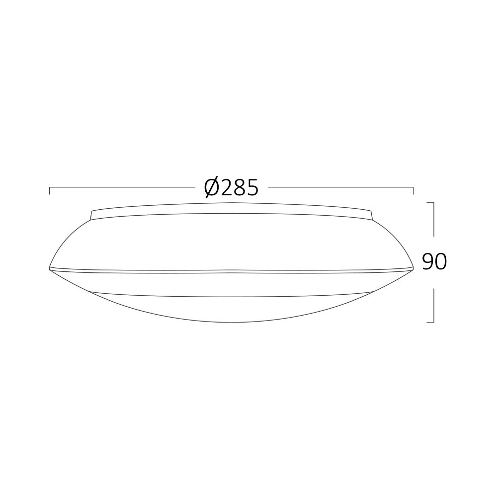 Braytron Ceiling Light NAPOLI 1xE27 PC Grey IP65