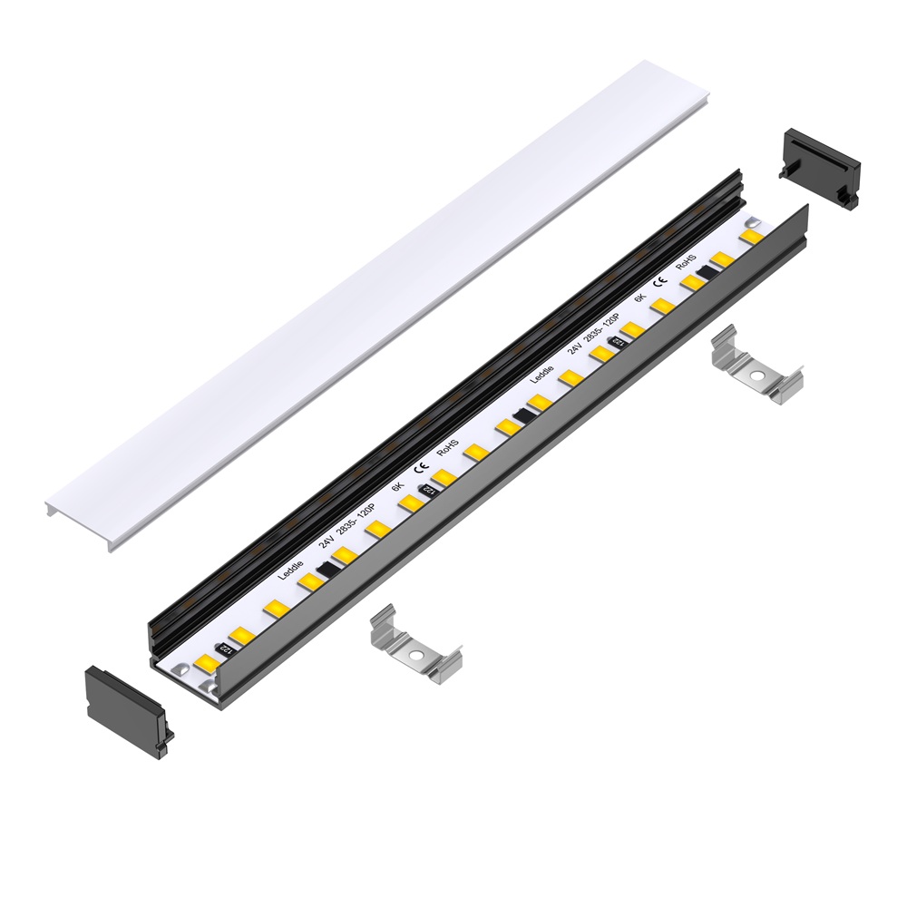 Leddle 2m LED Profile Multi BLACK Alu LDP