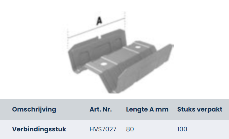 Verbindingsstuk, blister 10 stuks HVS7027