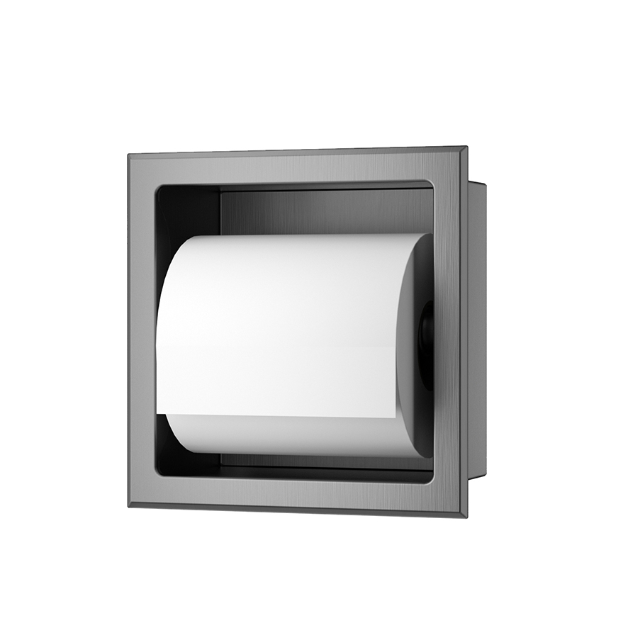 Rocko Toiletrolhouder zonder Klep Inbouw Gunmetal