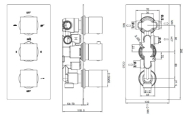 BD New Napoli Inbouw Thermostaat Vierkant 3856550