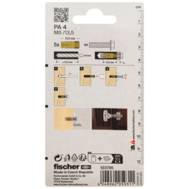Fischer Messing plug PA 4 M6/13,5 503785