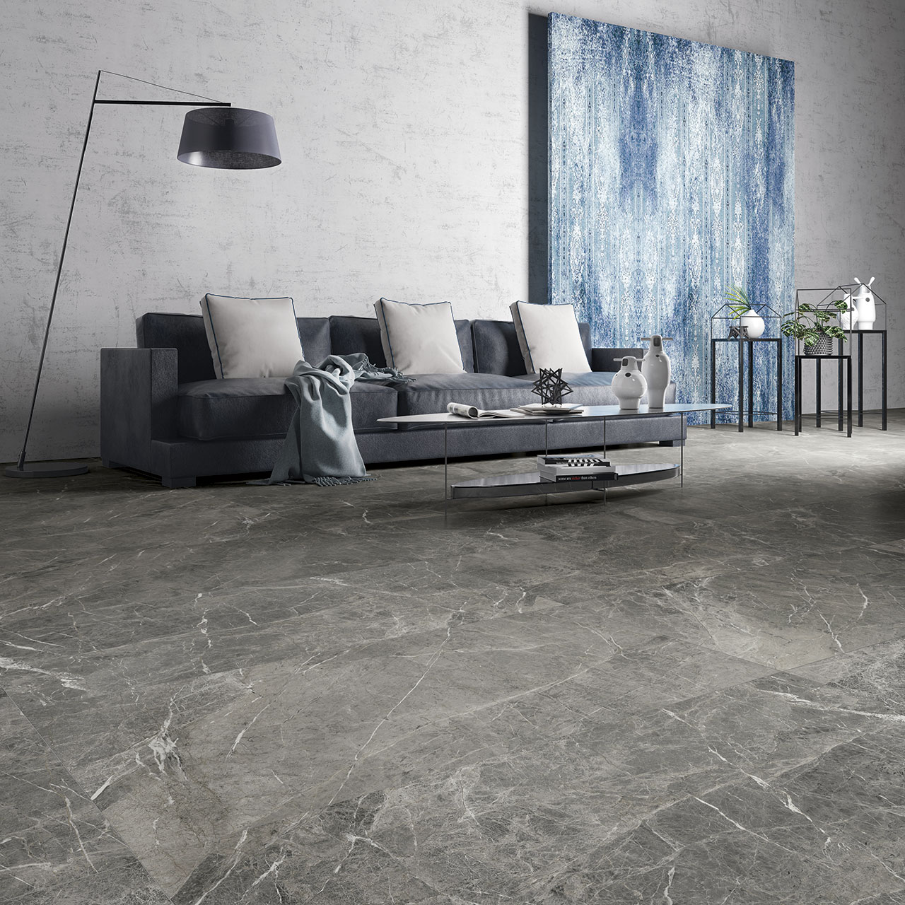 KALE PRESTIGE LIGHT GREY POLISHED Vloertegel 60x120cm