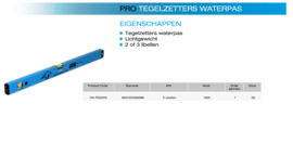 OX Pro Tilers level 1000mm 3 vials OX-P023110