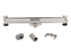 Titan 50SWF RVS Drain / Douchegoot 50 cm + Muurflens (BODY) Zij-uitlaat