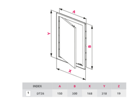 Awenta Inspectieluik Wit 15 x 30 cm DT26