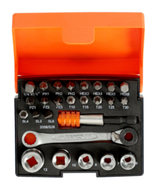 Bahco 2058/S26 Bit- & Dopsleutelset (1/4") 26 DLG.