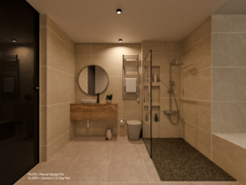 KALE R1422 MANDRI Beige Glans Vloertegel 60x120cm