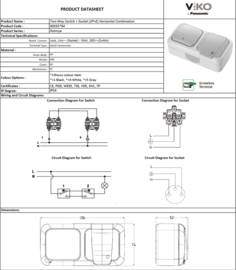 Viko Combinatie Wissel / WCD+RA Hori. Palmiye Grijs 90555584