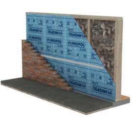 MG Miofol 125G 1,50 x 25m Dampdoorlatend Waterkerend Gewapend Bouwfolie