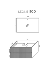 Wome Leone Grijs 100cm Badmeubelset