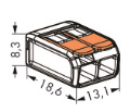 Wago lasklem 2-polig (100x) 221-412