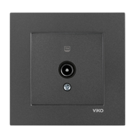 Viko TV (Coax) inbouwdoos Through + plaat 93000460