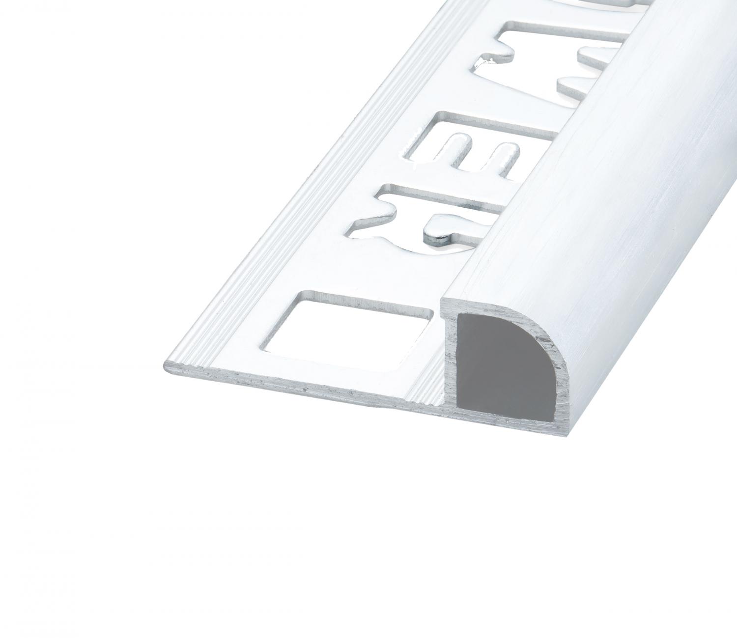 NOZOX Kwartrond Alu Wit 12,5 x 3000mm OX-P013113135 Tegelprofiel