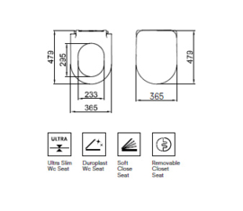 KALE Zero Mat Zwart Softclose WC zitting