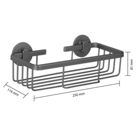 Wire Basket Gun Metal 25 x 11,6 x 8,1 cm. 3410000