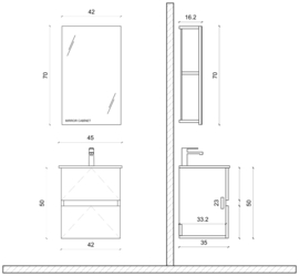 Titan Wit 45cm Badmeubelset