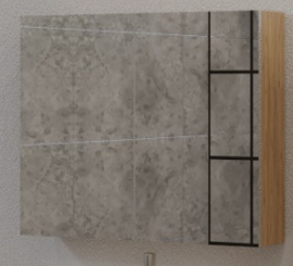 Wome Evora Atlantiek Spiegelkast 65x66 cm