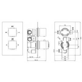 BD New Quadro Inbouw Thermostaat Vierkant 3856540