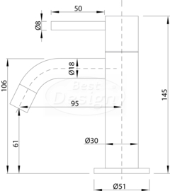Best Design D138 Toiletkraan Aquapro 3896140