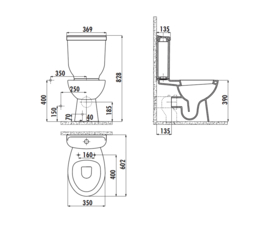 Creavit SD3842 Duoblok WC (AO) (PK)
