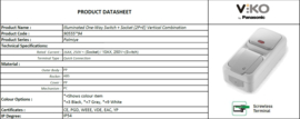 Viko Combinatie Schakelaar controlelamp / WCD RA Vert. Palmiye Grijs 90555794
