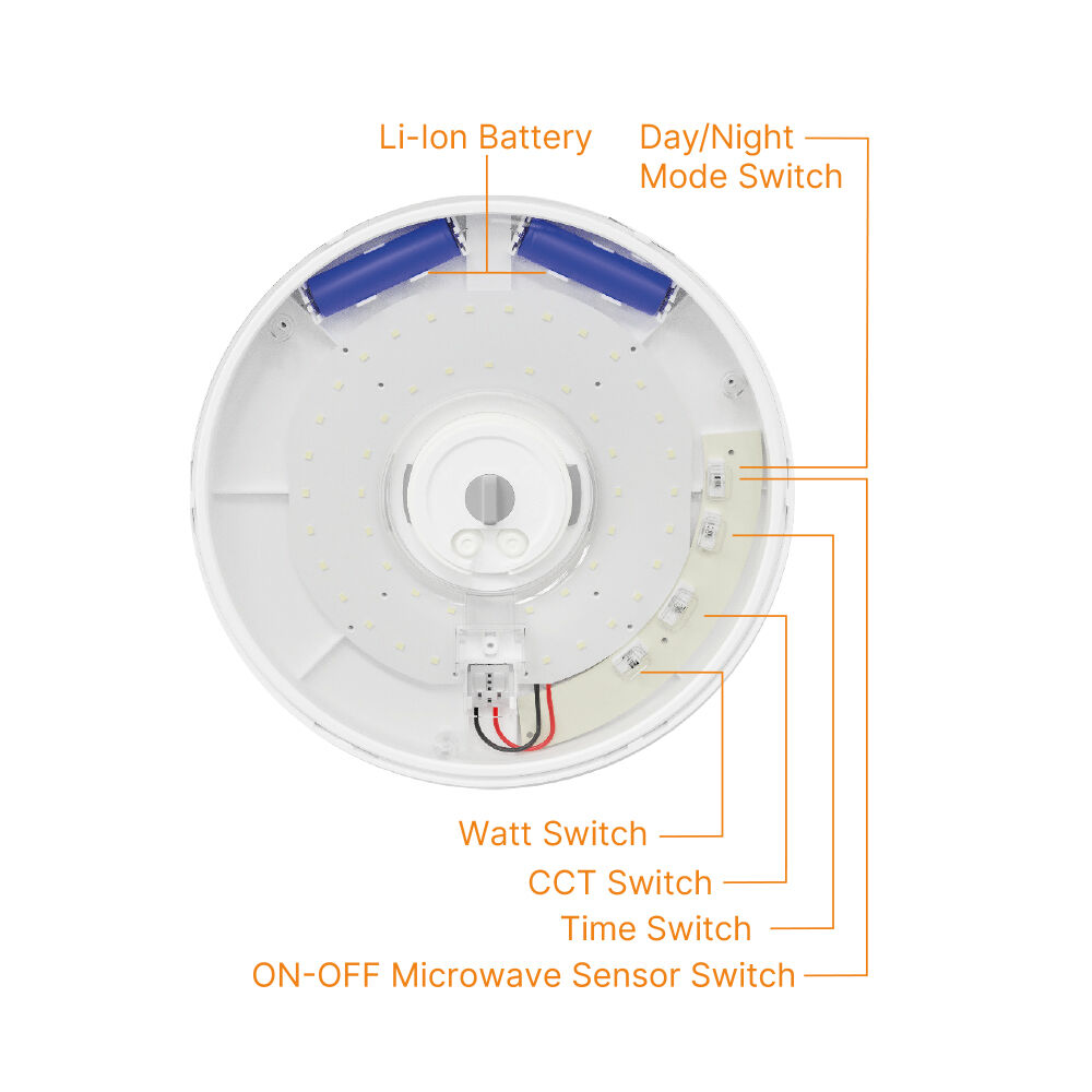 Braytron 20W CEILING LIGHT 4IN1 MICRO. SENSOR IP54 EMERG. KIT