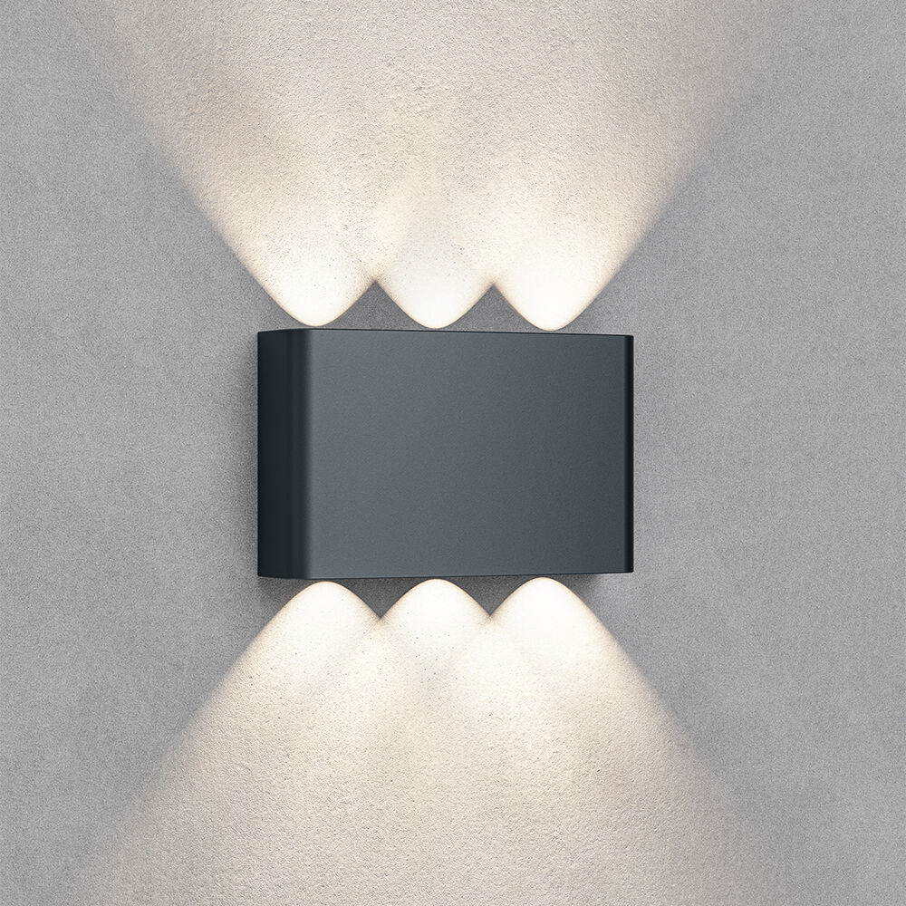 Braytron VECTOR B WL Grey 6x1W 3IN1 IP65 Wall Light