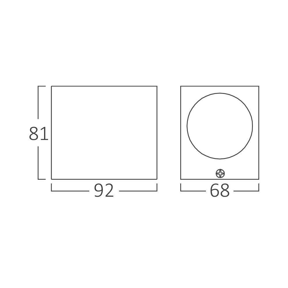 Braytron RITA T WL.1 GRY 1xGU10 IP44 Wall Light