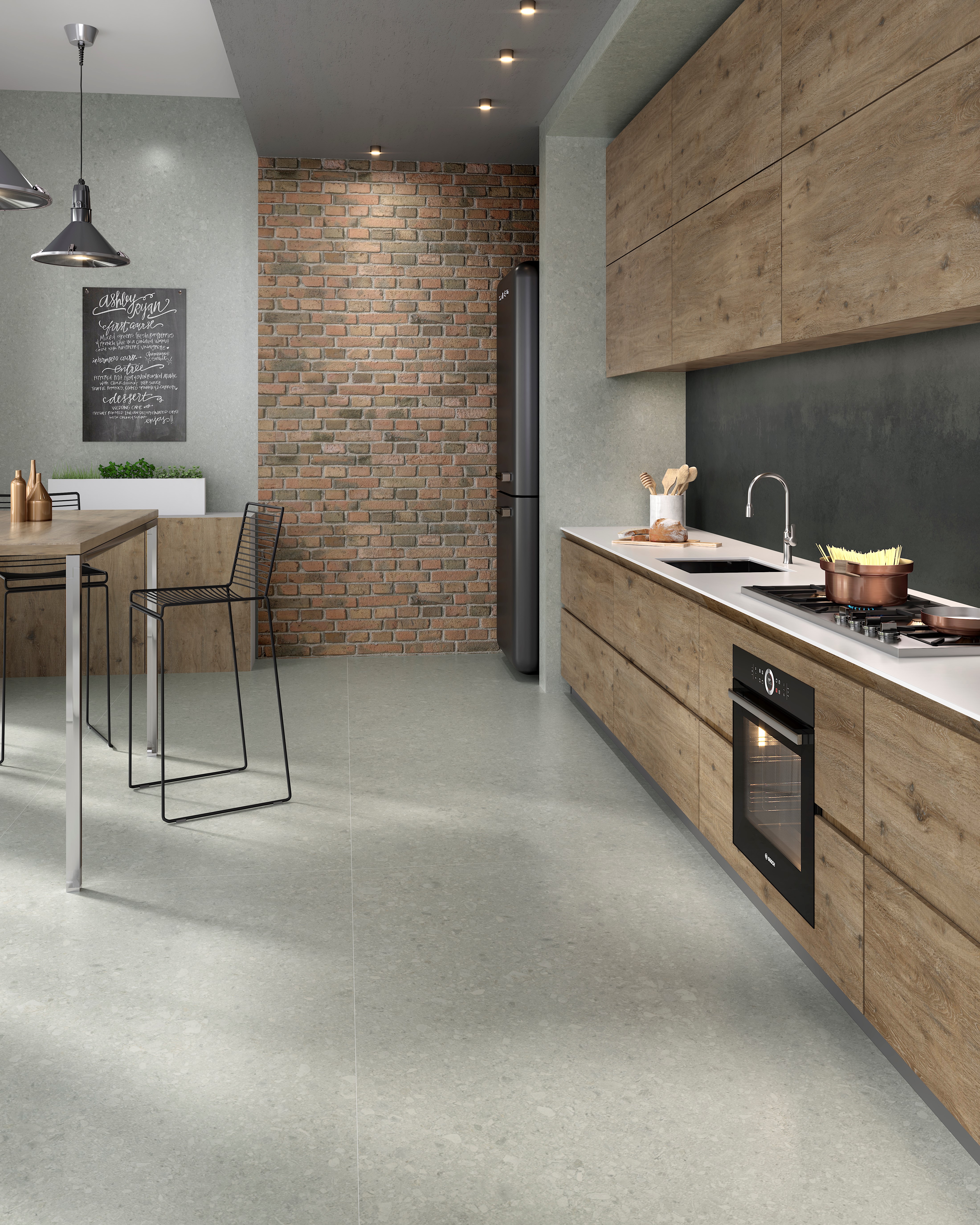 KALE R795 TERRAZZO MULTICOLOR GREY MAT Vloertegel 60x120cm 1.44 P