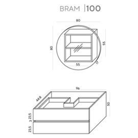 Wome Bram Atlantiek 100cm Badmeubelset