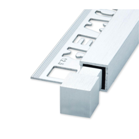 QUBOX Cube Hoekstuk  Alu brushed shiny silver 11mm - 2x OX-P052700107