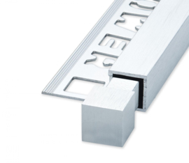 QUBOX Cube Hoekstuk  Alu brushed shiny silver 6mm 2x OX-P050700107